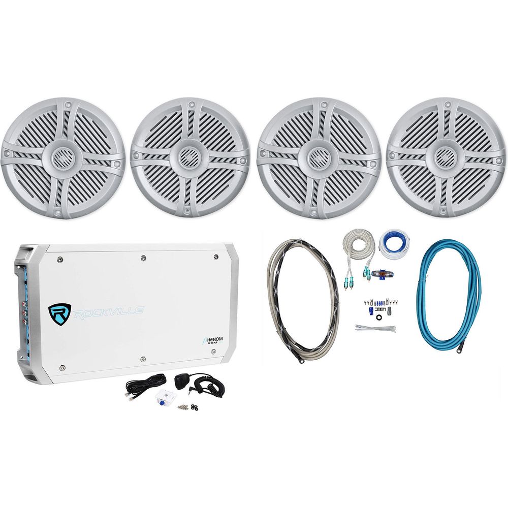 RMSTS65S 6.5" Speakers 2-Pair + RXM-S6 Amp + RMWK4 Amp Kit Bundle