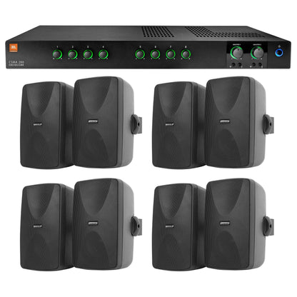 CSMA280 2 x 80W Amplifier + 5.25" Black Wall Speaker Package