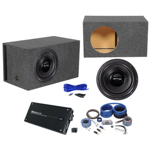 Rockville Destroyer 15D2 15" Competition Subwoofer+Ported Box+Mono Amp+Wire Kit