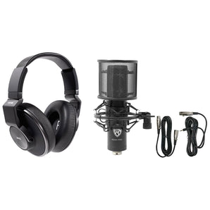 AKG K553 MK2 MKII Studio Monitoring Headphones+Recording Condenser Mic+Filter