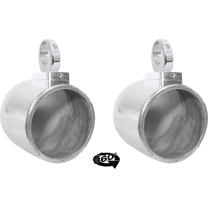 MAC80S 7.7" 360 Degree Swivel Chrome Wakeboard Tower Speaker Pods