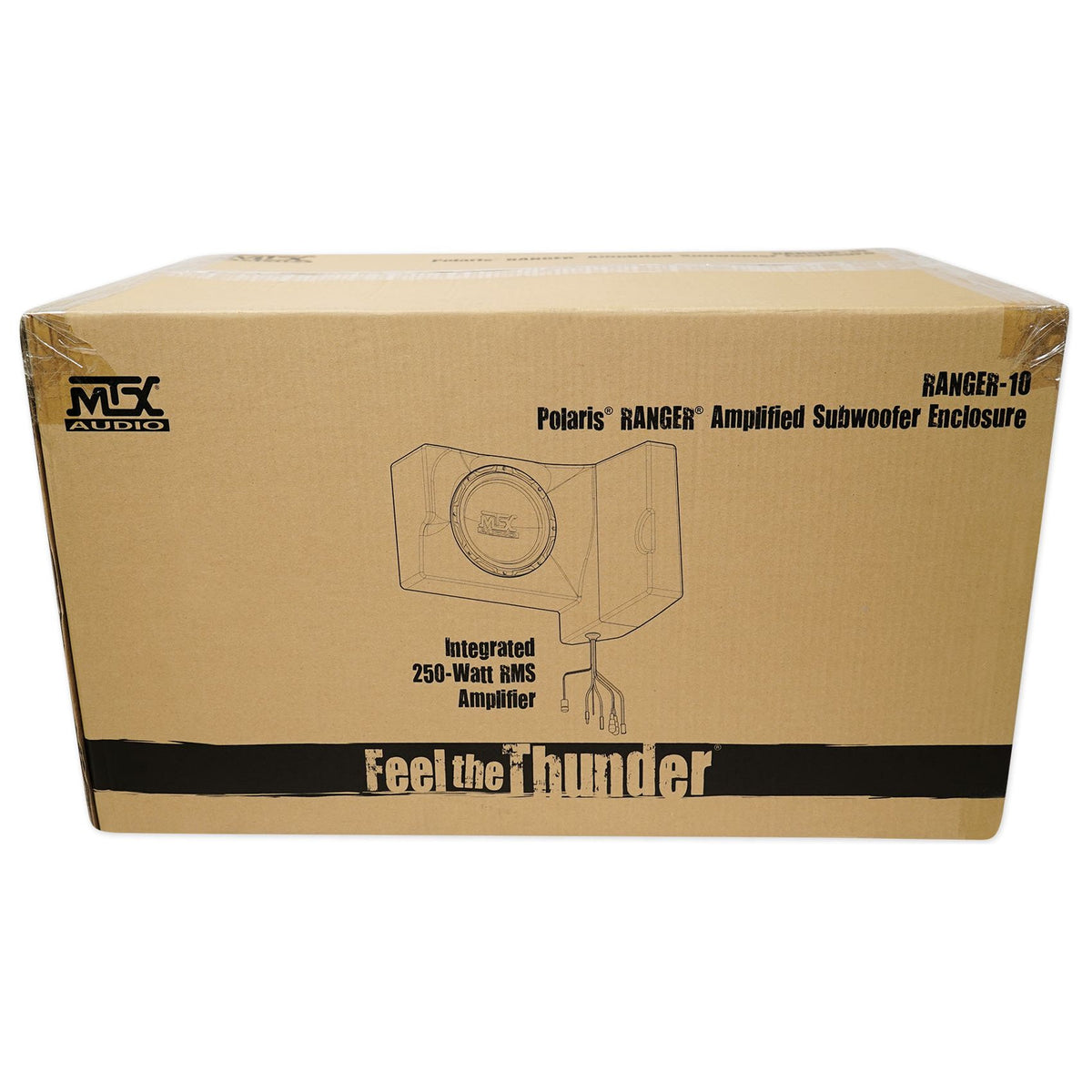 10" 500w Powered Under-Seat MTX Subwoofer+Enclosure For 2014-17 Polaris Ranger