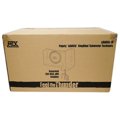 10" 500w Powered Under-Seat MTX Subwoofer+Enclosure For 2014-17 Polaris Ranger