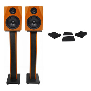 (2) Rockville DPM5C Dual 5.25" 300w Active Studio Monitors+36" Stands+Pads