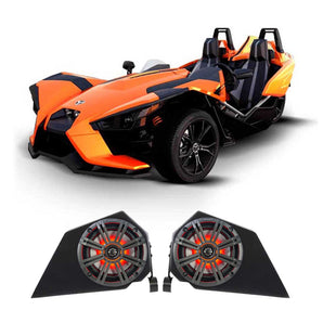 SSV Works Polaris Slingshot 6.5" Kicker Side Panel LED Speakers + Pod Enclosures