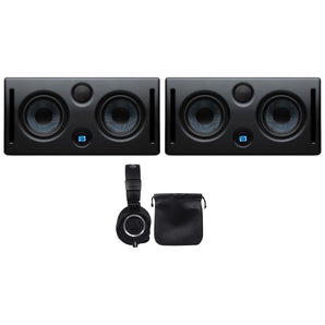 Presonus ERIS E44 85w Active Powered Dual 4" MTM Studio Monitors + Headphones