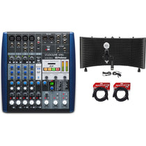 StudioLive AR8c Mixer + RCM03 Microphone + RockShield 3 Isolation Shield