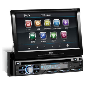 Boss BV9979B 7" In-Dash Single Din Car DVD Player Receiver w/Bluetooth, USB, SD