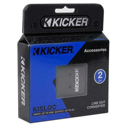 KICKER 46KISLOC KISLOC 2 Ch Speaker Wire-to-RCA Converter w/ LOC For OEM Radios