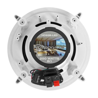 4000W Bluetooth DVD Receiver with (1) Pair 6.5" Blue LED In-Ceiling Speakers