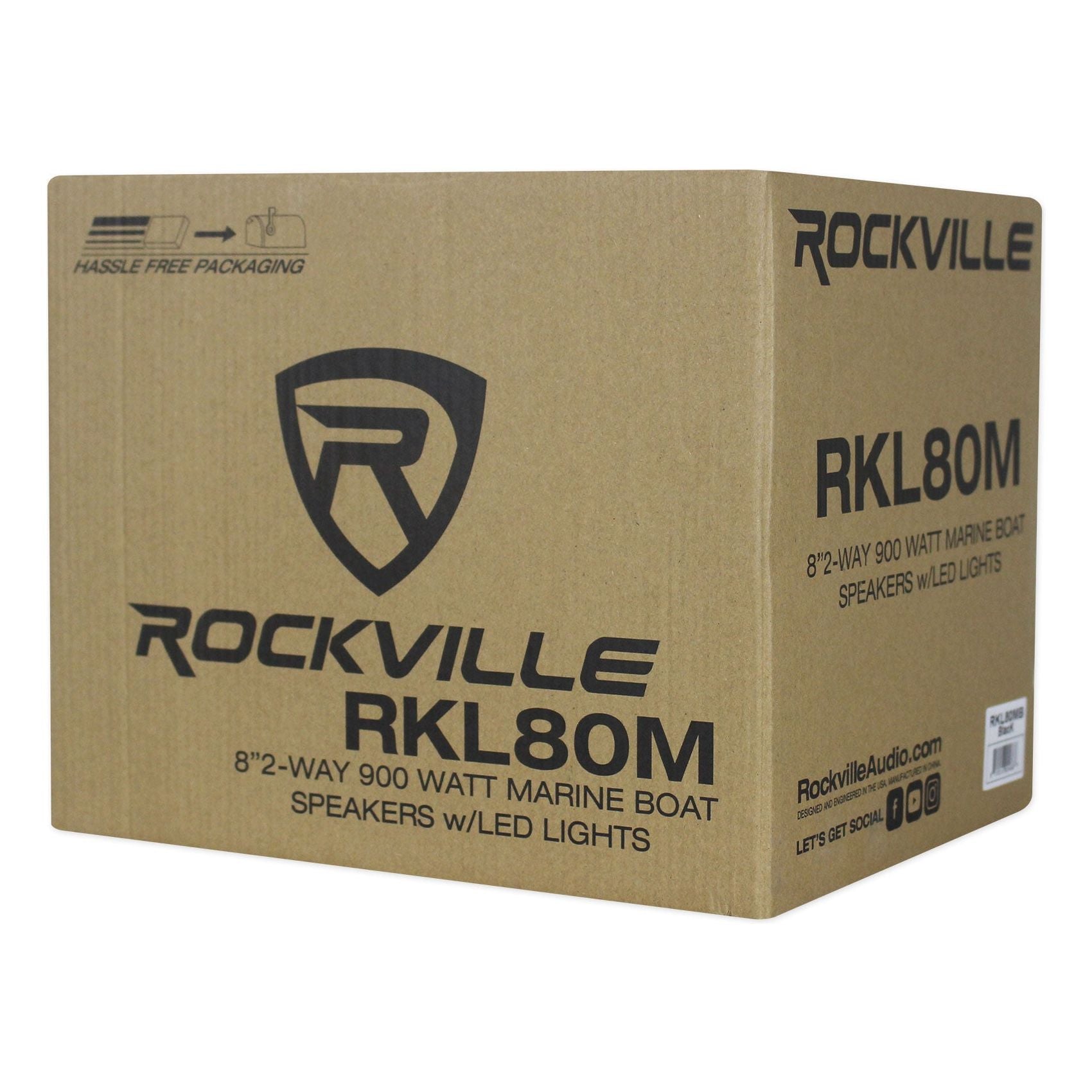 Rockville New RXM8BTB 8 Channel 1500 Watt Marine/Boat Amplifier Amp  w/Bluetooth , Black