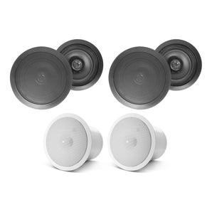(4) HC655 6.5" 500 Watt Black In-Ceiling Home Theater Speakers+JBL Subwoofers