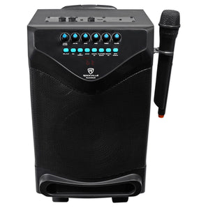 Rockville ROCKnGo 8" Rechargeable Home Theater Bluetooth Speaker+Wireless Mic