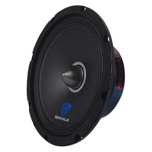 Rockville RXM88 8" 250w 8 Ohm Mid-Bass Driver Car Speaker Made w/ Kevlar Cone