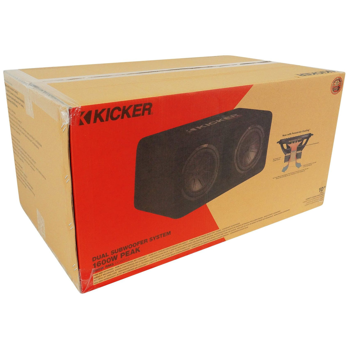 KICKER 48DCWR102 CompR 10" 1600w Dual Subwoofers+Vented Sub Enclosure COMPR10