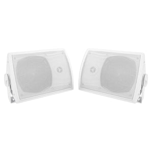 2) Rockville HP5S-8 5.25" Outdoor Patio Backyard Garden Speakers+Swivel Brackets