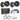 Kicker 46CSC 6.5" Speaker Replacement kit+4-Channel Amp For 2005 Honda Civic SE