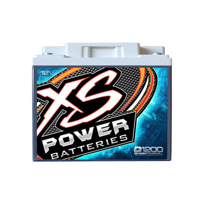 XS Power D1200 2600 Amp Power Cell Car Audio Battery+Hardware+Power/Ground Wires