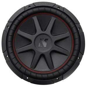 (2) Kicker 43CVR124 COMPVR 1600w 12" DVC Car Subwoofers+Sealed Sub Box Enclosure