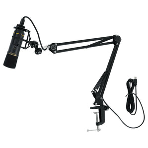 Rockville Solo-Cast Pro USB Microphone Computer Zoom Mic+Audio Technica Boom Arm