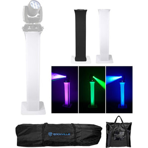 1 Totem Stand w/Carry Bag+Black+White Scrims For Chauvet Pro Rogue R1 Wash Light