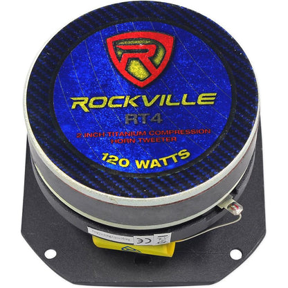 (2) RT4 2" Home Theater Tweeters Titanium Compression Horns w/240 Watts