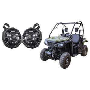 2) 6.5" Roll Cage Roll Bar Kenwood Tower Speakers for Honda Pioneer+Enclosures