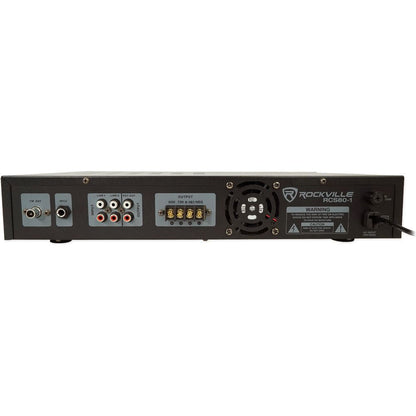 RCS80-1 60W Amp 4-Pack + Cube 3.5" Black Speakers Bundle