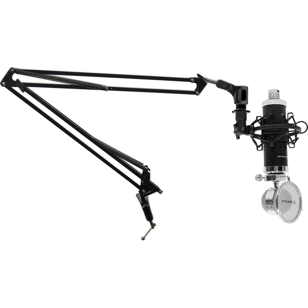 Recording Condenser Podcasting Podcast Microphone+Mic Boom Arm