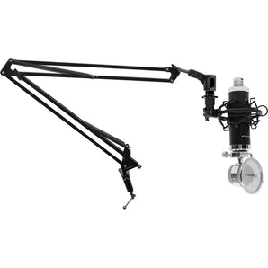 Rockville Recording Condenser Podcasting Podcast Microphone+Mic Boom Arm