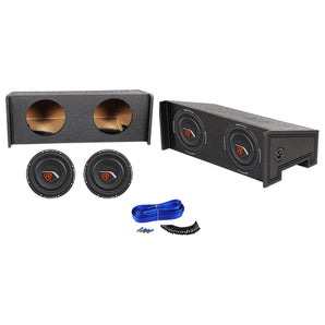 Sub Box+ (2) Rockville 10” 1200 Watts Subwoofers For Jeep Wrangler CJ5/CJ7/YJ/TJ/JK
