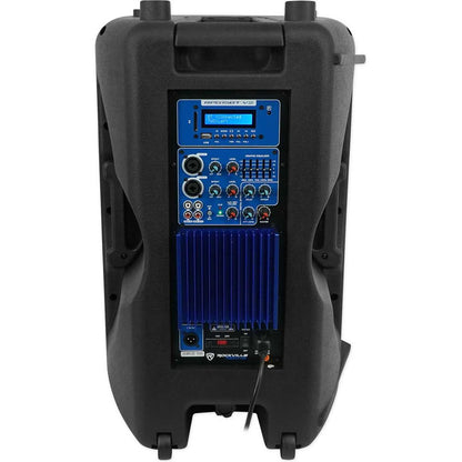 2 RPG15BT 15" Powered Bluetooth DJ Wireless Link Speakers+Rolling Bags