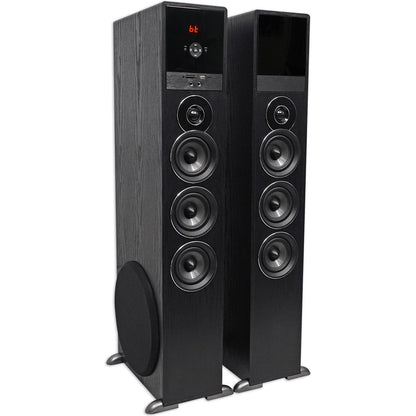 Rockville Bluetooth Home Theater/Karaoke Machine System+(2) Mics+Subs+iPad Stand