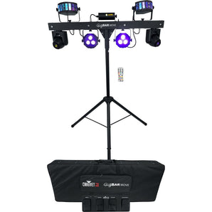 Chauvet Gig Bar Move Moving Head Derby Wash Strobe Laser Lights+Stand+Footswitch