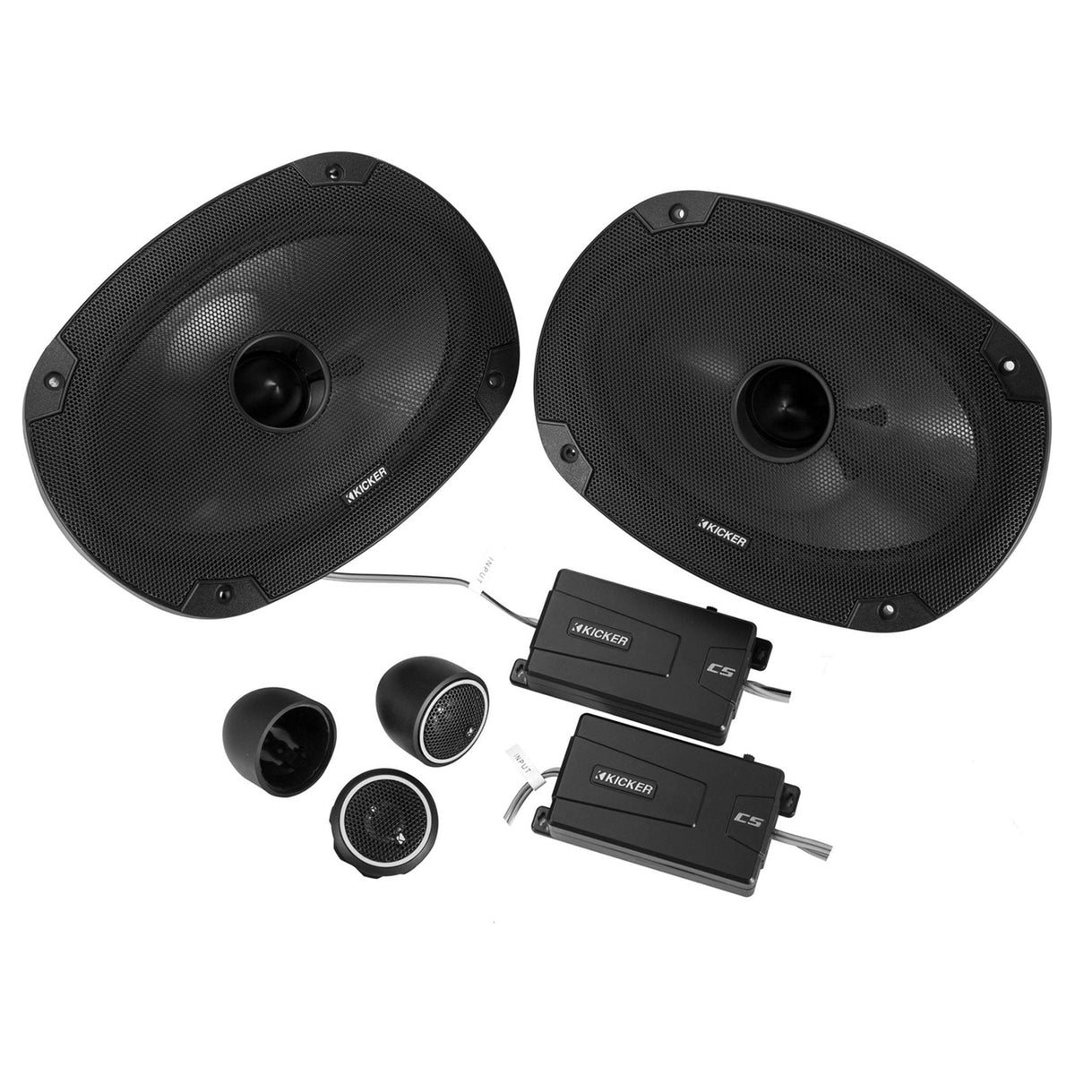 KICKER 46CSS694 6x9" 900w Car Component Speakers CSS69+2-Channel Amplifier+Wires