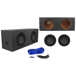 (2) Polk Audio DB1042DVC 10” 2100w Car Audio Subwoofers+Sealed Sub Box Enclosure