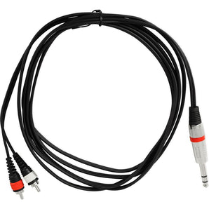Rockville RNRTR10 10' 1/4" TRS to Dual RCA Cable 100% Copper