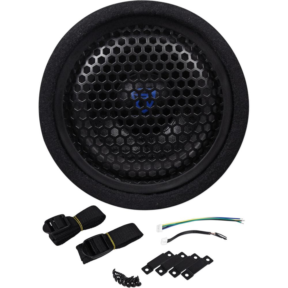 6.5" Powered Subwoofer Sub Bass Tube+MP3 Input+Amp Kit For Jeep Wrangler 87-06
