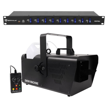 SM 250 Snow Machine with RDF9U Rack Mount Power Strip