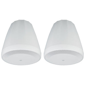 (2) JBL Control 64P/T 4" 30w Commercial 70v Hanging Pendant Speakers C64P/T-WH