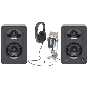 AKG PODCASTER ESSENTIALS Podcast Podcasting Kit w/USB Mic+Headphones+Monitors