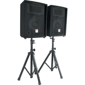 Rockville 10" Church Speakers+Mixer+Stands+Mics and Bluetooth for Church Sound Systems