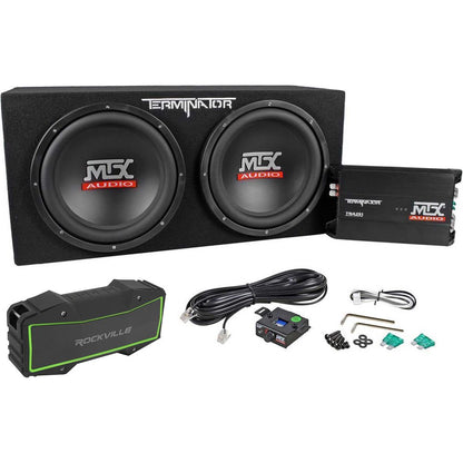 Terminator TNP212D2 Subwoofer & Amp Package with ROCK EVERYWHERE Speaker