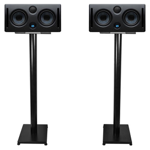 Pair Presonus ERIS E44 85w Active Powered Dual 4" MTM Studio Monitors+37" Stands