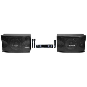 Rockville RPA70WBT Bluetooth Karaoke Amplifier/Mixer+(2) Mics+(2) 8" Speakers