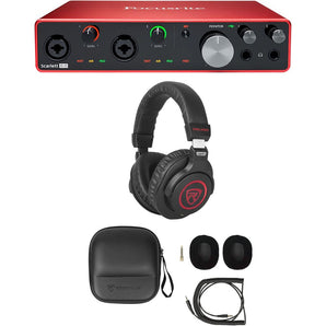 Focusrite SCARLETT 8I6 3rd Gen 192KHz USB Audio Recording Interface and Headphones