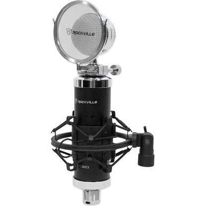 RCM03 Studio Recording Condenser Microphone+Shockmount+Stand+Filter
