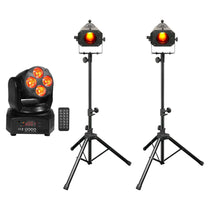 (2) LED Followspot 75ST + RGBW Moving Head Light