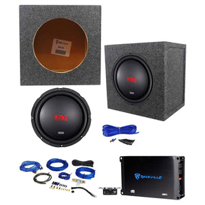 Boss Audio CXX104DVC 10" 1000 Watt Subwoofer+Sealed Box+Mono Amplifier+Amp Kit