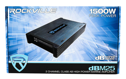 KM8 8" 600W Wakeboard Tower Speakers, White Enclosures & Amplifier